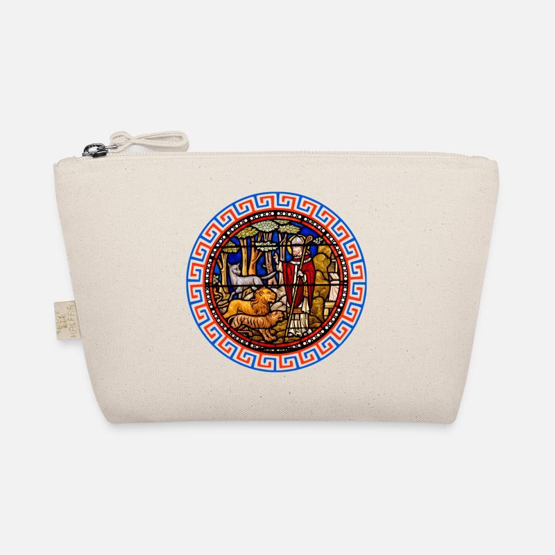 kirchenfenster heiliger mit tieren Bio-Täschchen