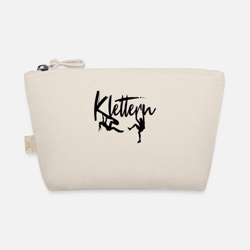 Klettern Kletterer Kletterin Klettergeschenk - Bio-Täschchen - Natur