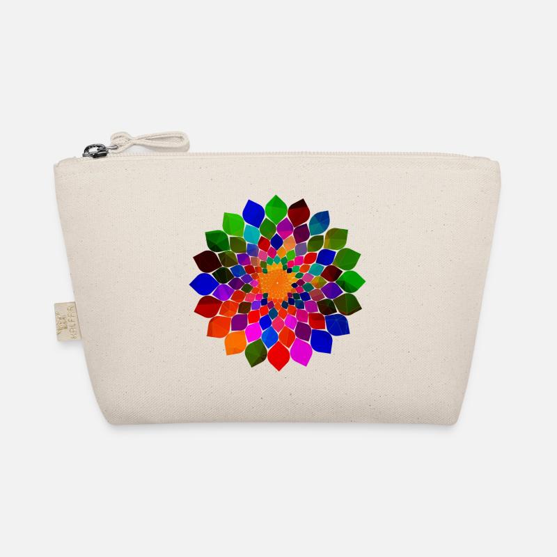 Bunte Mandala Blumen Blüte - Bio-Täschchen - Natur