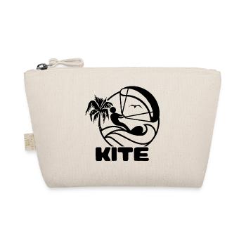 KITE Surfen Kitesurfen Kiten Kitesurfing - Bio-Täschchen - Natur - Vorne