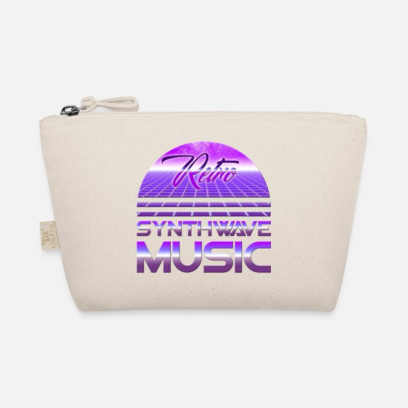 80s Neon Retro Synthwave Music Electronic Wave - Bio-Täschchen - Natur