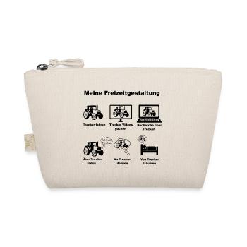 Traktor Freizeit 1 Landwirt Dorftrottel Agrar - Bio-Täschchen - Natur - Vorne