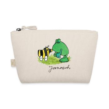 Janosch Frog Tiger Duck Kiss - Organic Pouch - nature - Front
