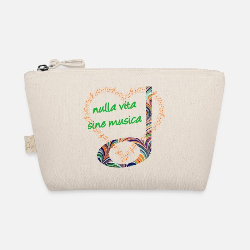 half note e 7 no life without music latin Organic Pouch