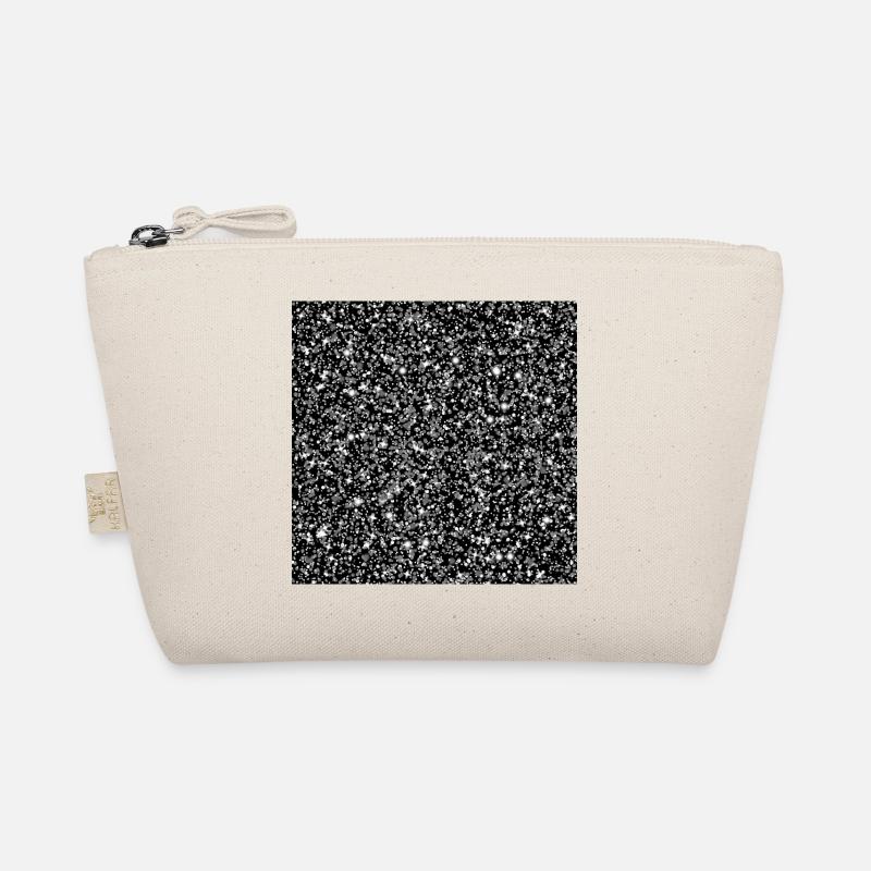 Falscher Silber Glitzer Hintergrund Bio-Täschchen