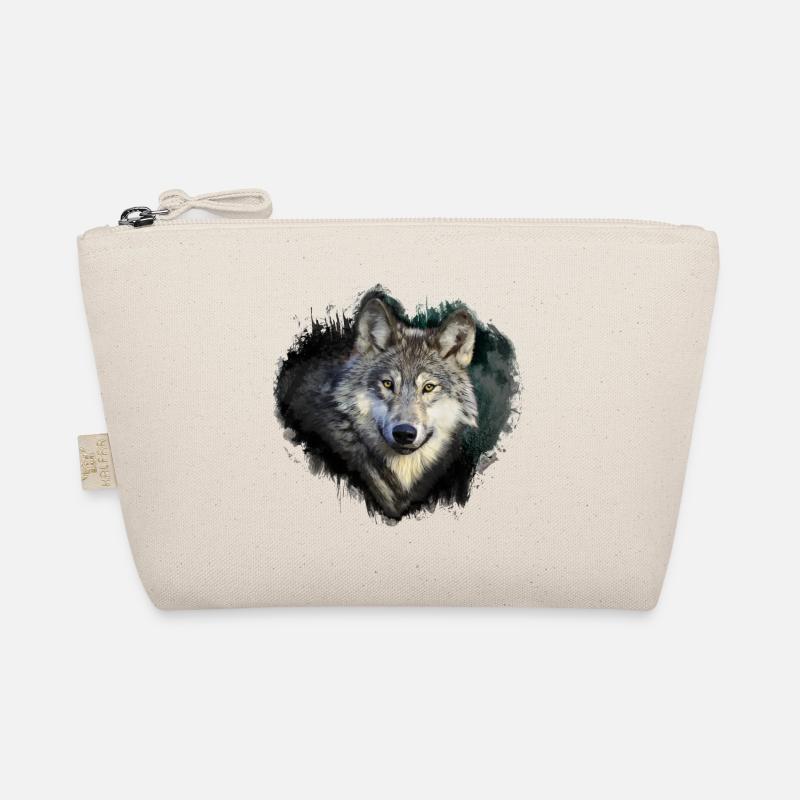 Wolf Liebe - Bio-Täschchen - Natur
