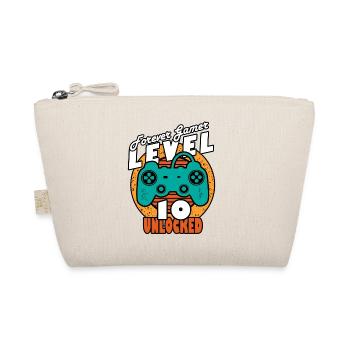 Geburtstag 10 Jahre Spieler Level 10 - Bio-Täschchen - Natur - Vorne