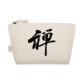 Japanisches Zen-Kanji-Symbol für Zen-Leder - Bio-Täschchen - Natur - Vorne