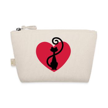 Cat love amour de chat coeur pour les chats idée cadeau - Trousse biologique - nature - Devant