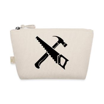 säge hammer werkzeug symbol saw Logo icon - Bio-Täschchen - Natur - Vorne
