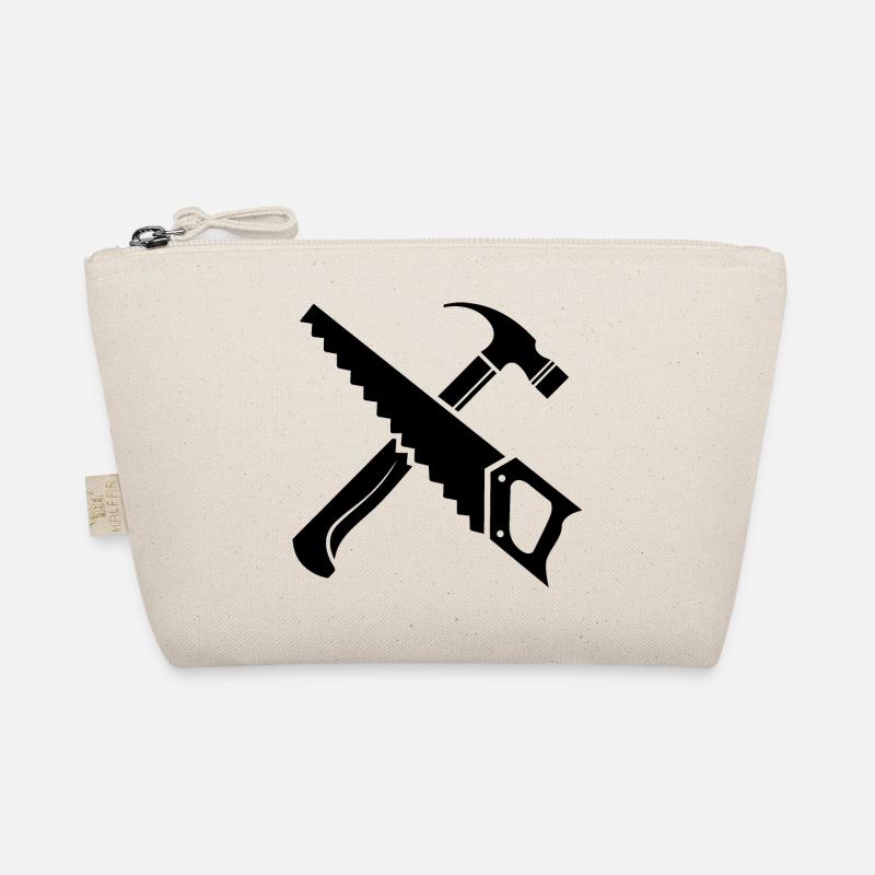 saw hammer tool icon saw Logo icon Organic Pouch