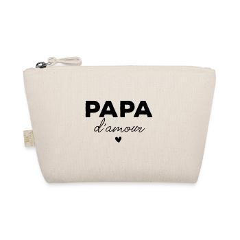 Papa d'amour idée cadeau fête des pères original - Trousse biologique - nature - Devant