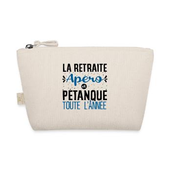 La retraite Apéro et Pétanque cadeau boule humour - Trousse biologique - nature - Devant