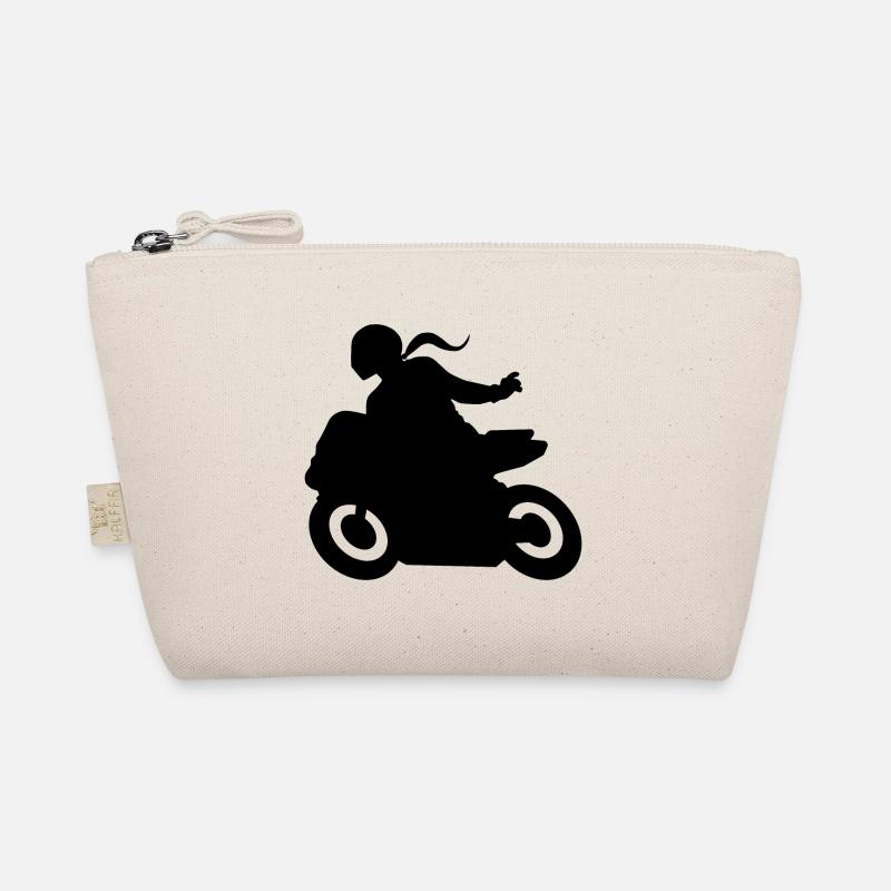 Motorcycle Greeting BikerIn Bikergirl Organic Pouch
