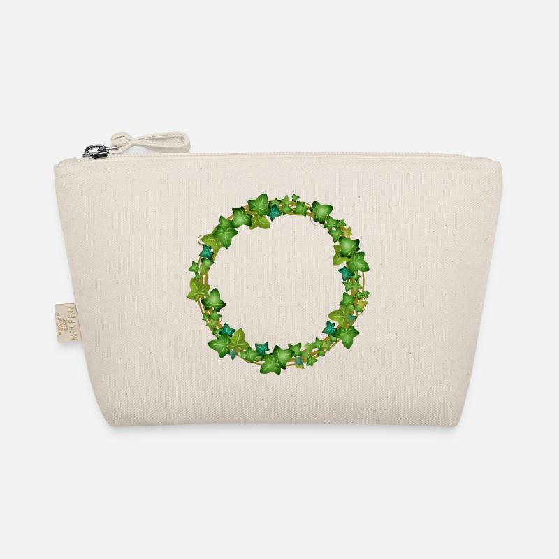 decorative ivy wreath or ivy frame Organic Pouch
