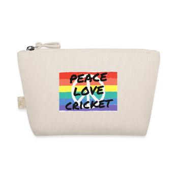 Peace. Love. Cricket - Organic Pouch - nature - Front