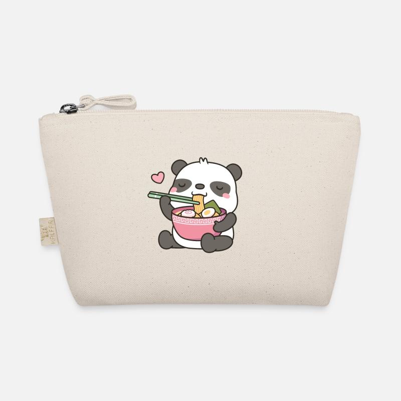 Mignon Panda aime Ramen Nouilles Doodle Trousse biologique