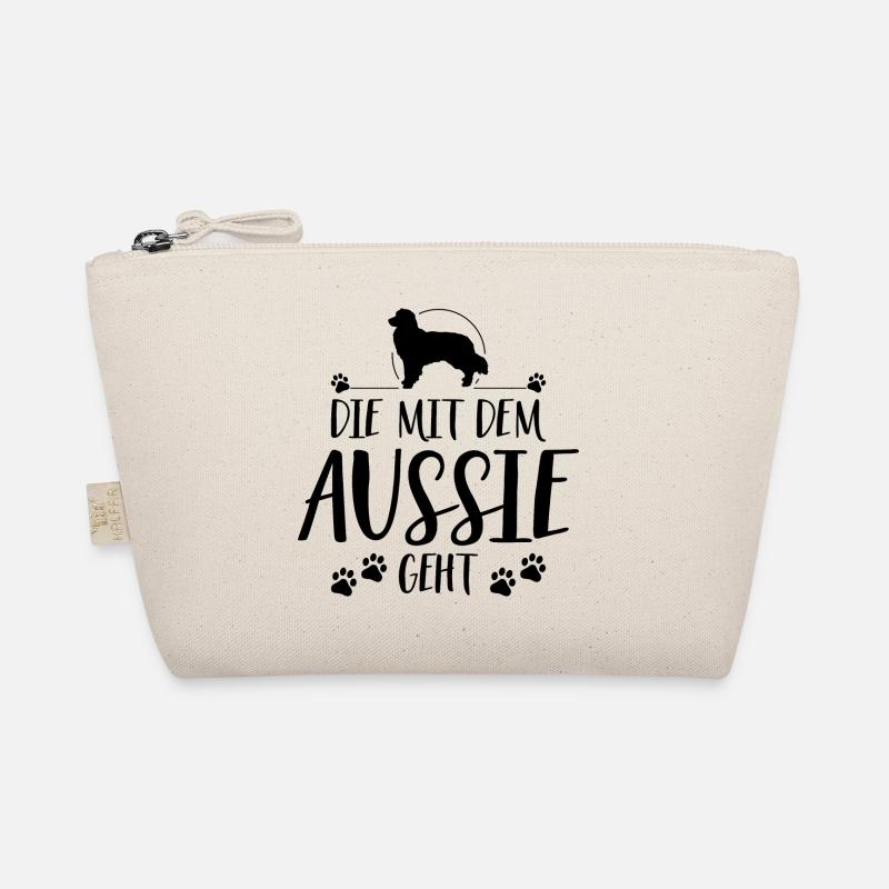 DIE MIT DEM AUSSIE GEHT Hundespruch Wilsigns Bio-Täschchen
