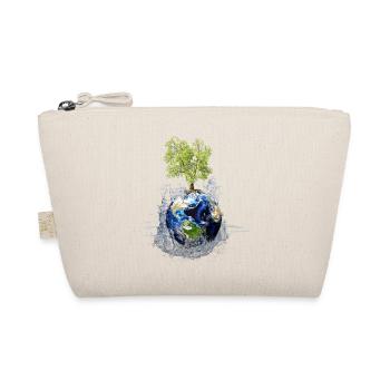 Globe with tree and water splash - Organic Pouch - nature - Front