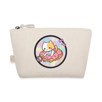 Kawaii cat with donut and sweets - Organic Pouch - nature - Front