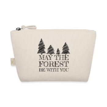 Saying with fir trees (hatching style) - Organic Pouch - nature - Front