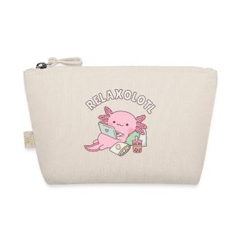 Cute Relaxing Axolotl Relaxolotl Pun - Organic Pouch - nature - Front