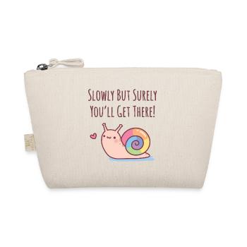 Cute Snail Rainbow Shell Slowly But Surely - Organic Pouch - nature - Front