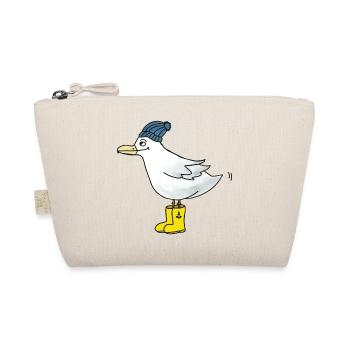 Möwe mit Gummistiefeln - Bio-Täschchen - Natur - Vorne