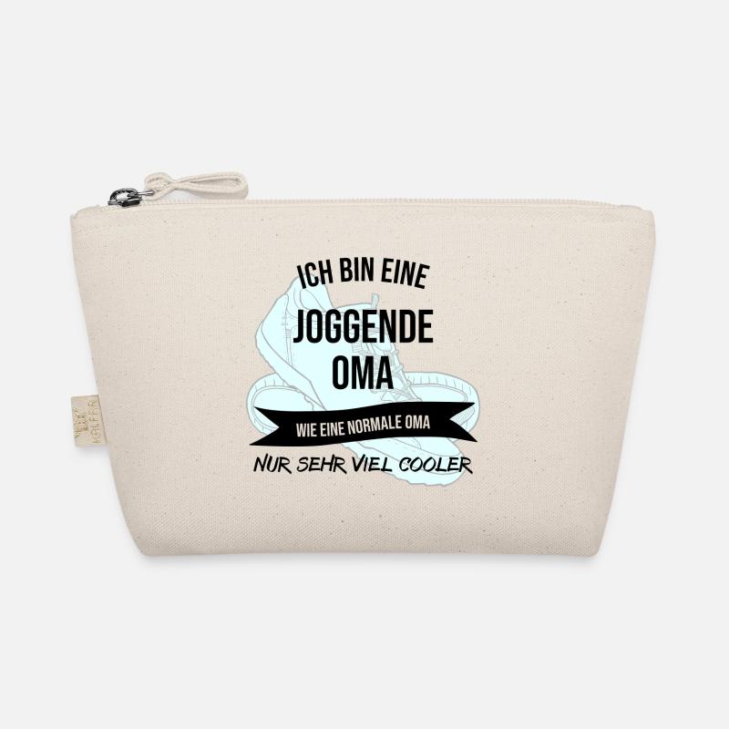 Joggende Oma - Geschenkidee für eine fitte Oma - Bio-Täschchen - Natur