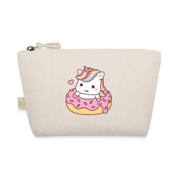 Cute Unicorn In Doughnut Funny - Organic Pouch - nature - Front