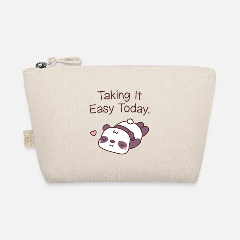 Cute Panda Doing Nothing Taking It Easy Today Organic Pouch