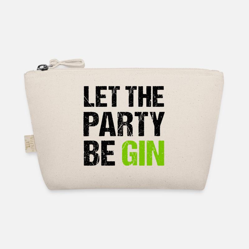 LET THE PARTY BEGIN Gin Trinkspruch Bio-Täschchen