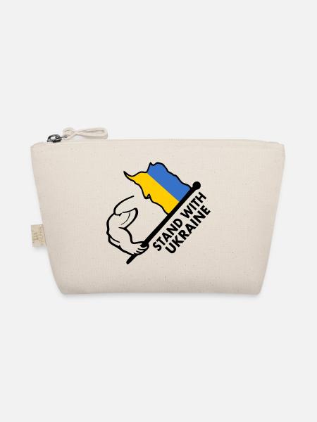 STAND WITH UKRAINE - Organic Pouch - nature - Front