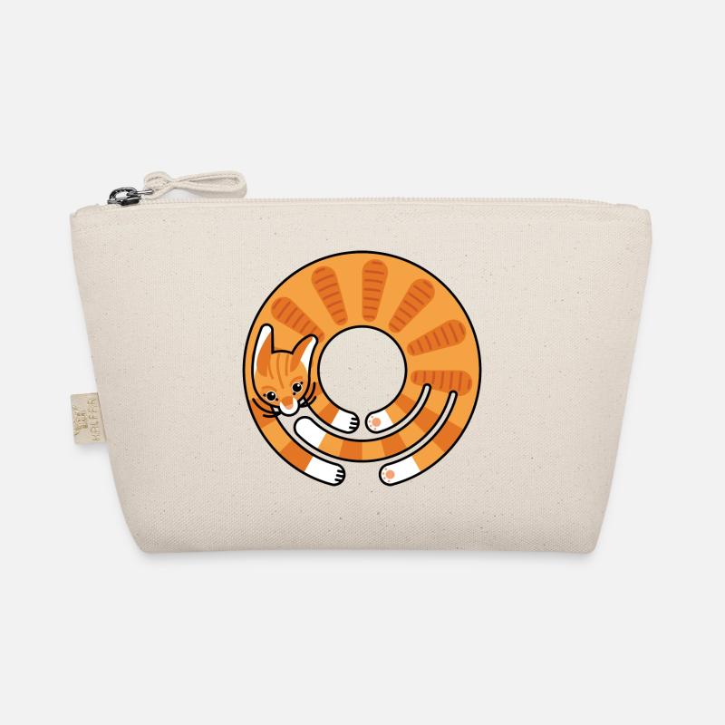 Orange Katze Bio-Täschchen