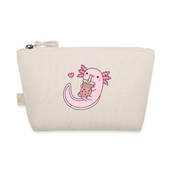 Cute Axolotl Loves Drinking Bubble Tea - Organic Pouch - nature - Front
