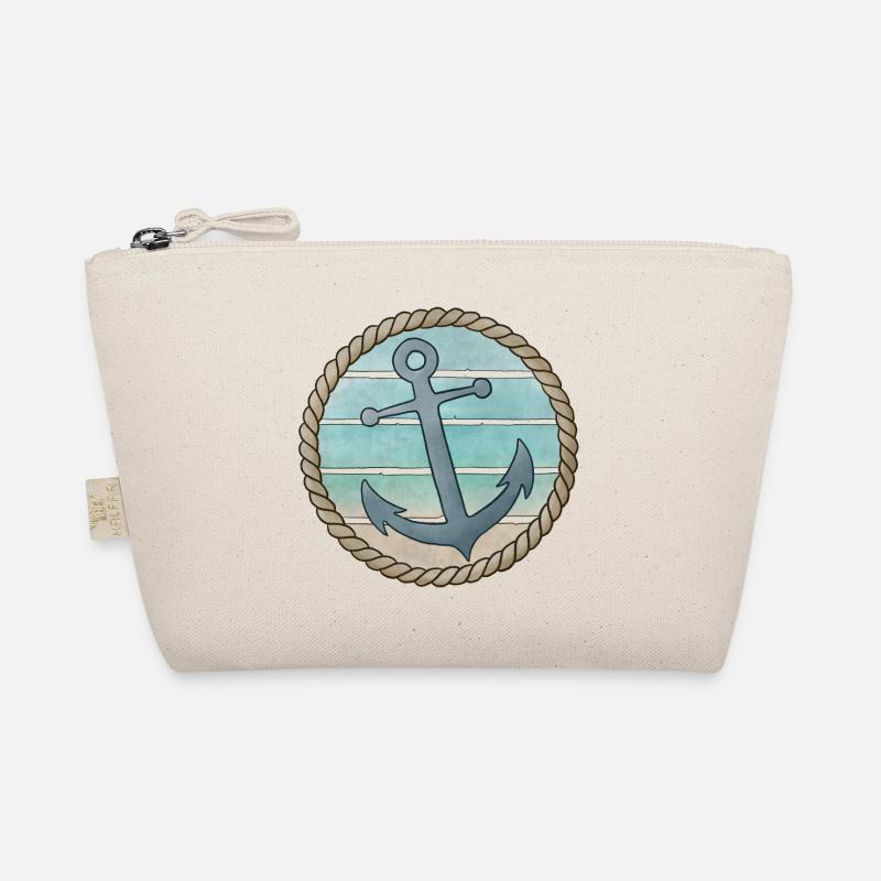 Anker Tau Seil Strand Vintage - Bio-Täschchen - Natur