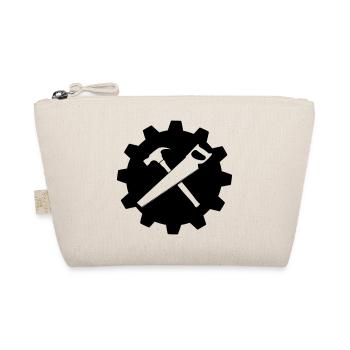 Travail d’équipe charpentier marteau et scie logo engrenage - Trousse biologique - nature - Devant