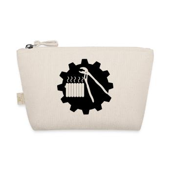 Teamwork heating mechanic logo in gear - Organic Pouch - nature - Front