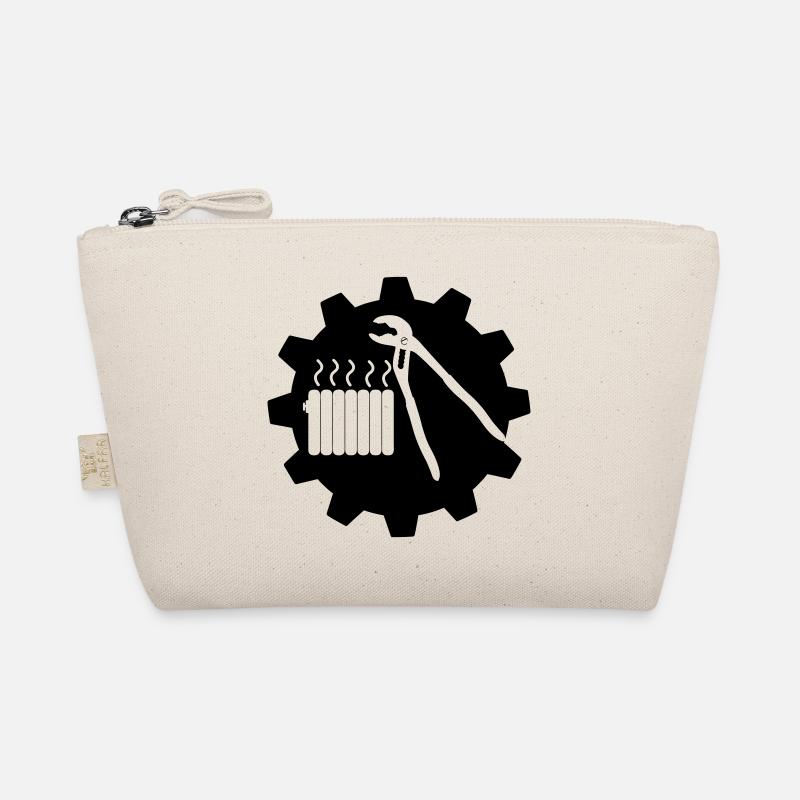 Logo de mécanicien de chauffage de travail d’équipe dans l’engrenage Trousse biologique