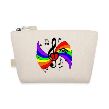 Music key with rainbow and music notes - Organic Pouch - nature - Front