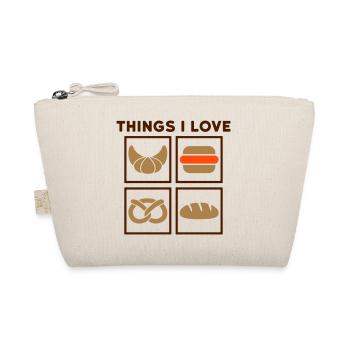 Choses que j’aime les croissants, les petits pains, les bretzels, les miches de pain - Trousse biologique - nature - Devant