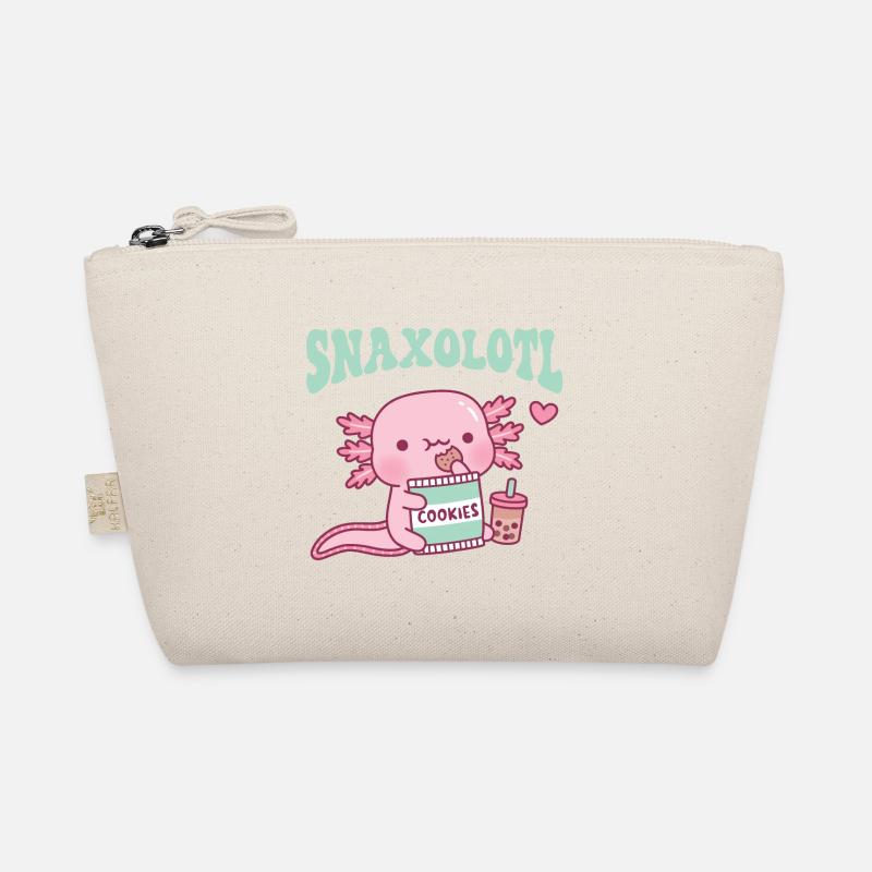 Mignon Snaxolotl Axolotl Snacking On Cookies Trousse biologique