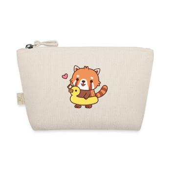 Cute Red Panda With Yellow Duck Pool Float Summer - Organic Pouch - nature - Front