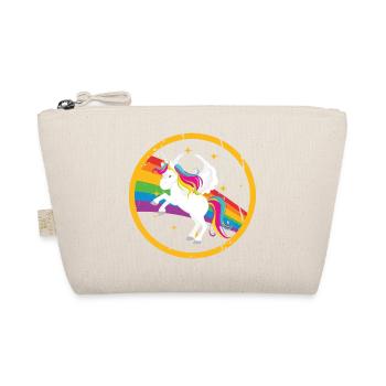Fabulous unicorn with rainbow mane - Organic Pouch - nature - Front