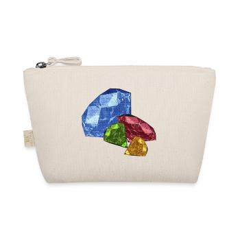 juwelen motive, bunte edelsteine, juwelier - Bio-Täschchen - Natur - Vorne