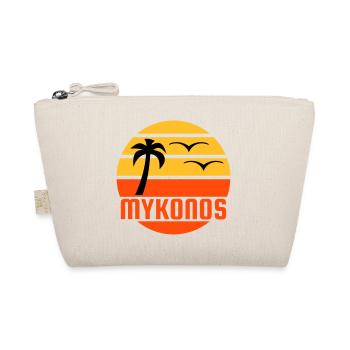 Mykonos (sun, palm tree, birds) - Organic Pouch - nature - Front