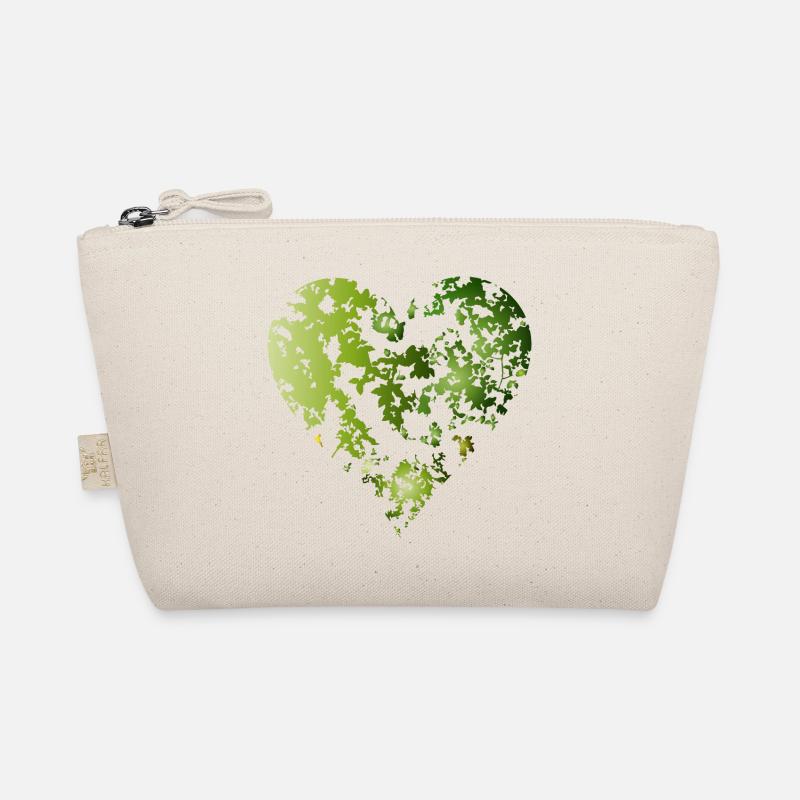 green canopy of a forest in heart shape Organic Pouch