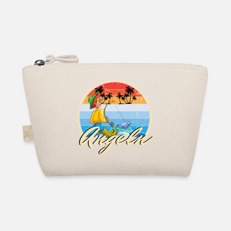 Angler Angeln witziges Motiv als Geschenk Idee - Bio-Täschchen - Natur
