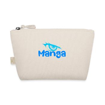 Manga logo light blue & dark eye - Organic Pouch - nature - Front