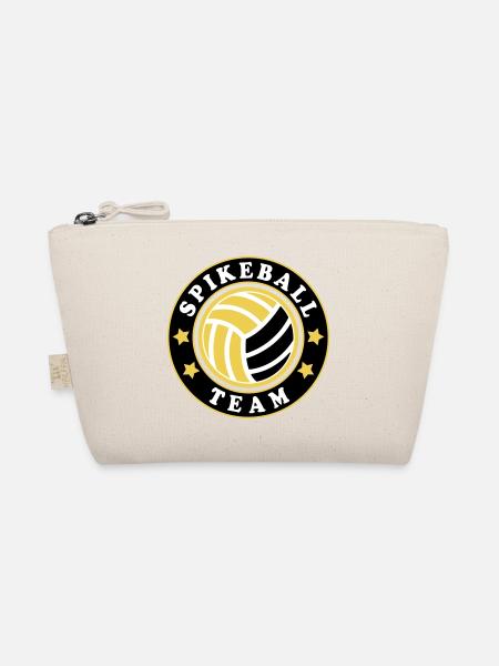 Farben änderbar | Roundnet Spikeball Team Fun - Bio-Täschchen - Natur - Vorne
